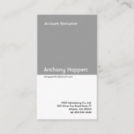 Cartão de visita cinzento clássico 2 do divisor