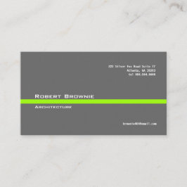 Cartão de visita cinzento clássico da Linha Verde