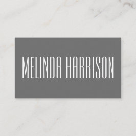 Cartão de visita cinzento corajoso moderno