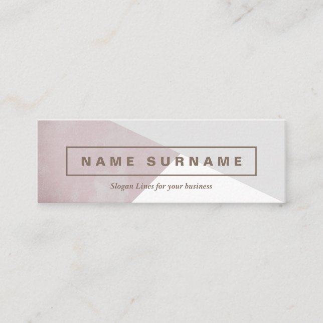 Cartão de visita cinzento de Brown da aguarela (Frente)