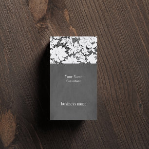 Cartão de visita cinzento elegante do consultante