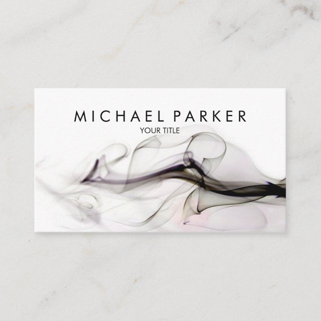 Cartão de visita cinzento preto do abstrato do (Frente)