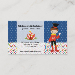 Cartão De Visita Circo * escolha a cor do fundo
