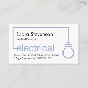 Cartão De Visita Circuito de Lâmpada Elétrica