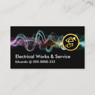 Cartão De Visita Circuito Dourado de carga elétrica de raios
