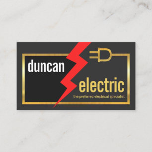 Cartão De Visita Circuito Elétrico de Ouro Simples e Elegante