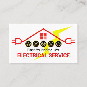 Cartão De Visita Circuito Elétrico Quente no Telhado
