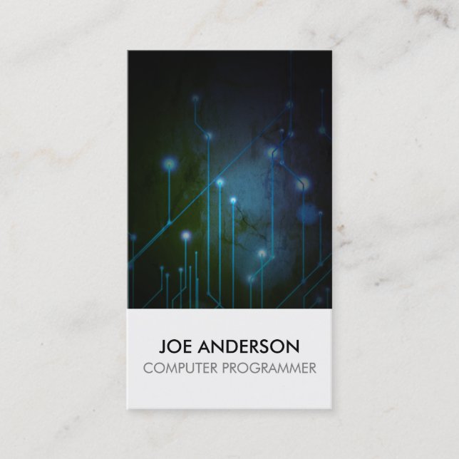 Cartão De Visita Circuitos eletrônicos do programador de computador (Frente)