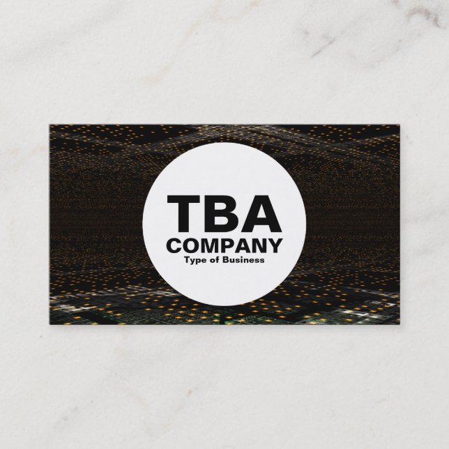 Cartão De Visita Círculo - Cidade de Scifi (Frente)