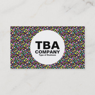 Cartão De Visita Círculo - Cores de Abstrato