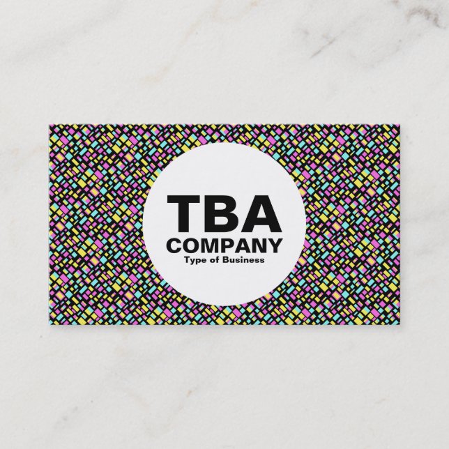 Cartão De Visita Círculo - Cores de Abstrato (Frente)
