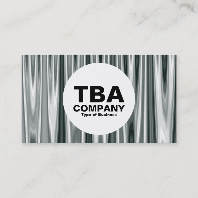 Cartão De Visita Círculo - Cortinas Prateadas 01 (Frente)
