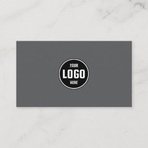 Cartão De Visita Círculo de logotipo personalizado Cinzas minimalis