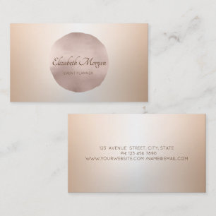 Cartão De Visita Círculo de Ouro Rosa Profissional Elegante