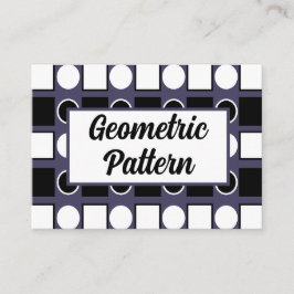 Cartão De Visita Círculo Geométrico do Quadrado Branco Puro Preto