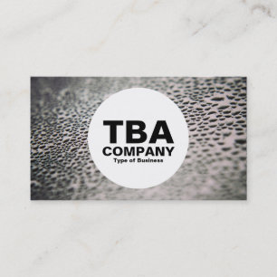 Cartão De Visita Círculo - Gotas de Água no Vidro 02