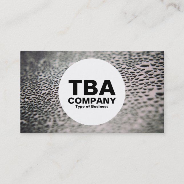 Cartão De Visita Círculo - Gotas de Água no Vidro 02 (Frente)