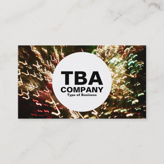 Cartão De Visita Círculo - Lâmpada de fibra óptica (Frente)