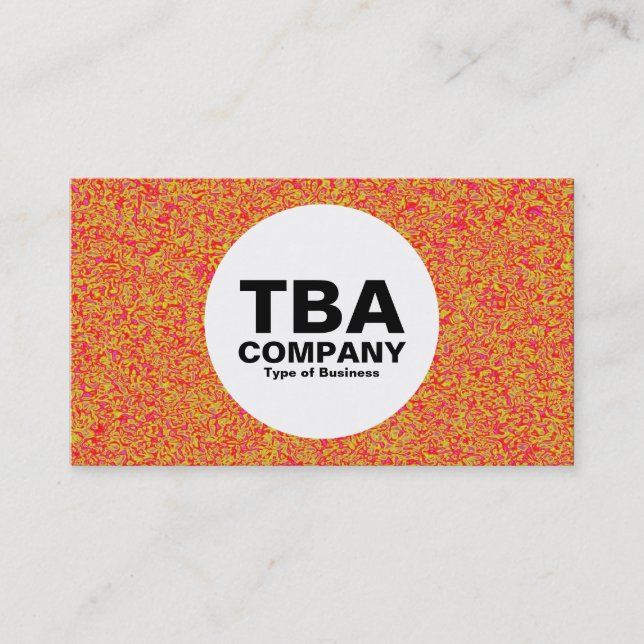 Cartão De Visita Círculo - Laranja Cinza (Frente)