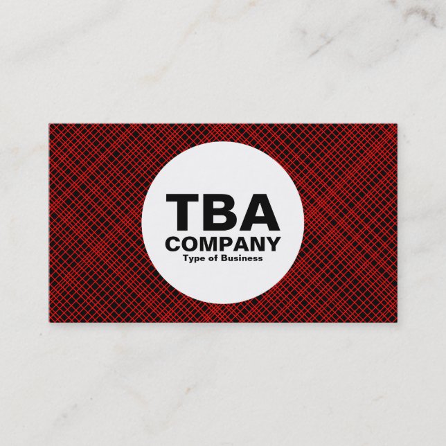 Cartão De Visita Círculo - Linhas Vermelhas (Frente)