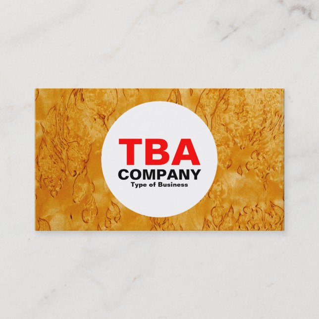 Cartão De Visita Círculo - Madeira 03 (Frente)