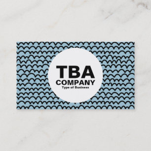 Cartão De Visita Círculo - Onda - Preto no Azul Lt 9dc6d8