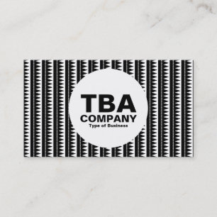 Cartão De Visita Círculo - Padrão Asttec - Preto em Branco