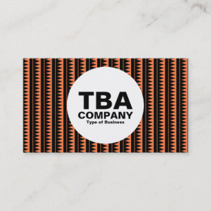 Cartão De Visita Círculo - Padrão Asttec - Preto em Laranja: ff7f49