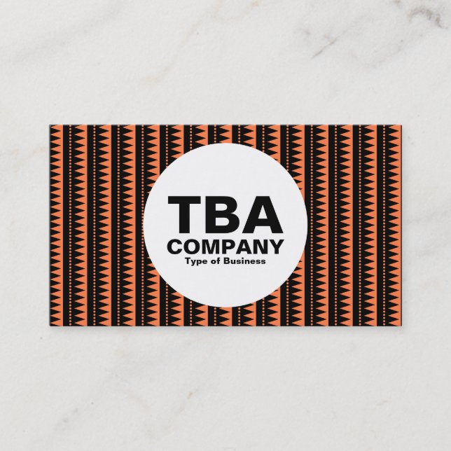 Cartão De Visita Círculo - Padrão Asttec - Preto em Laranja: ff7f49 (Frente)