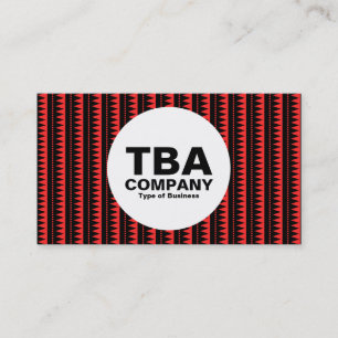 Cartão De Visita Círculo - Padrão Asttec - Preto em Vermelho: ff2b2