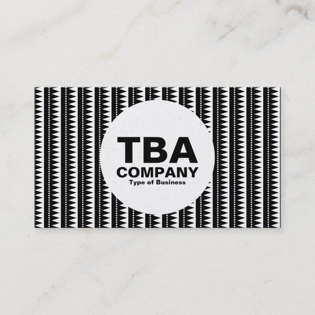 Cartão De Visita Círculo - Padrão Asttec - Preto sobre Branco (Plat (Frente)