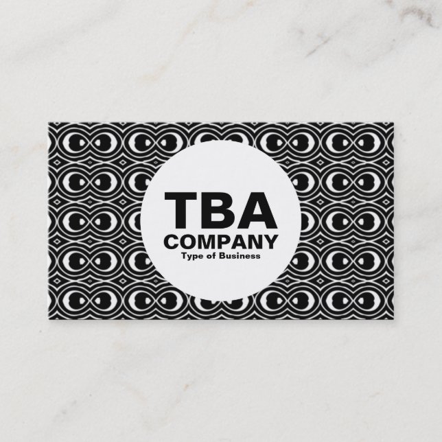 Cartão De Visita Círculo - Padrão de Abstrato (Frente)