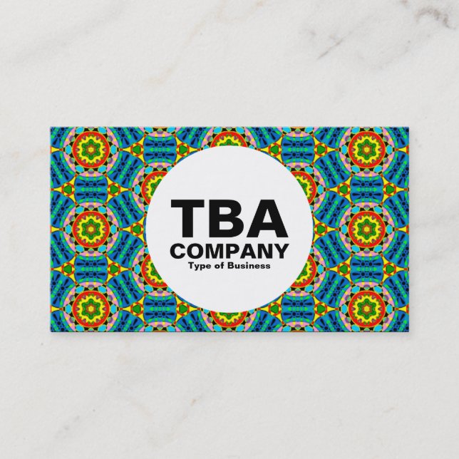 Cartão De Visita Círculo - Padrão de Abstrato (Frente)