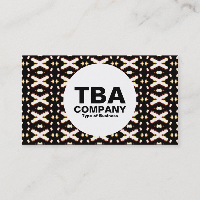 Cartão De Visita Círculo - Padrão de Abstrato (Frente)