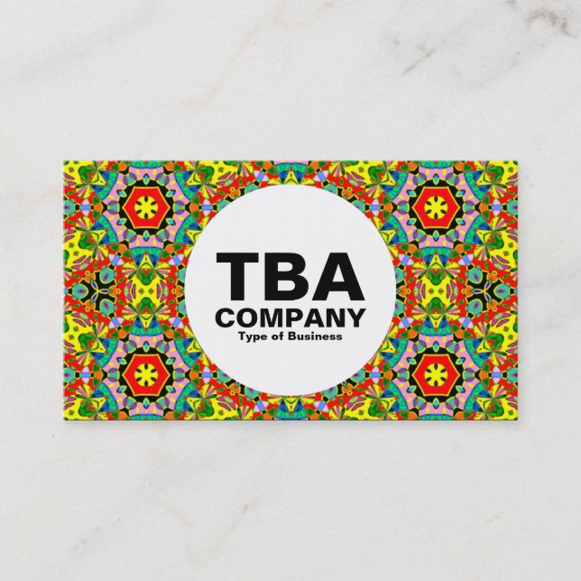 Cartão De Visita Círculo - Padrão de Abstrato (Frente)