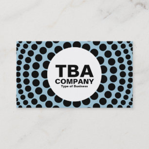 Cartão De Visita Círculo - Pontos Concentrados - Azul Pálido 9dc6d8