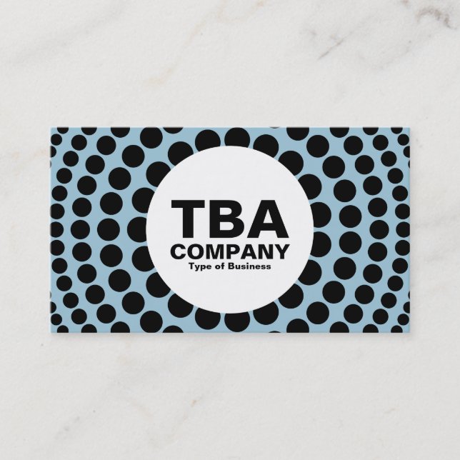 Cartão De Visita Círculo - Pontos Concentrados - Azul Pálido 9dc6d8 (Frente)