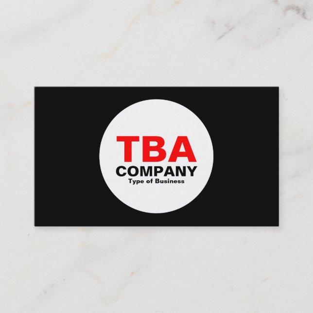 Cartão De Visita Círculo - Preto (Frente)
