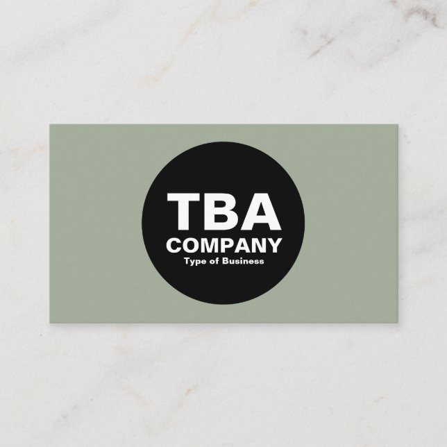 Cartão De Visita Círculo Preto - Cinzas Quentes (Frente)