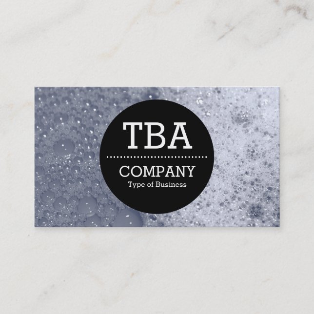 Cartão De Visita Círculo Preto v2 - Bolhas de Sabão 03 (Frente)