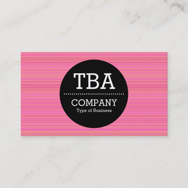Cartão De Visita Círculo Preto v2 - Bruto Rosa (Frente)