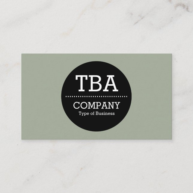 Cartão De Visita Círculo Preto v2 - Cinzas Quentes (Frente)
