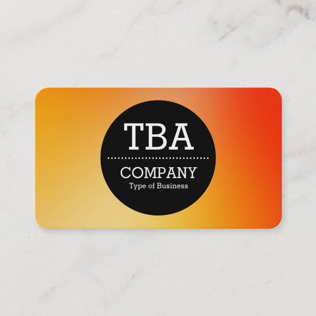 Cartão De Visita Círculo Preto v2 - Gradiente Suave (Frente)