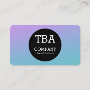 Cartão De Visita Círculo Preto v2 - Gradiente Suave