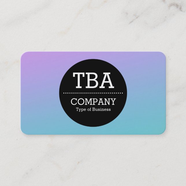 Cartão De Visita Círculo Preto v2 - Gradiente Suave (Frente)