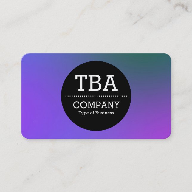 Cartão De Visita Círculo Preto v2 - Gradiente Suave (Frente)