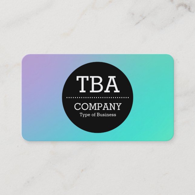 Cartão De Visita Círculo Preto v2 - Gradiente Suave (Frente)