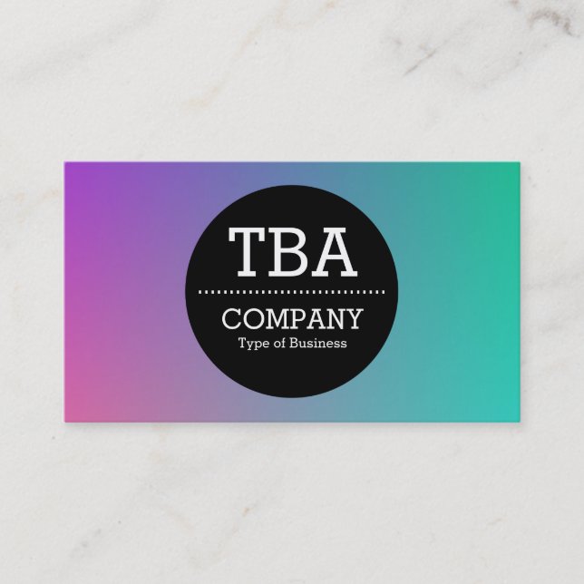 Cartão De Visita Círculo Preto v2 - Transição de Cores (Frente)