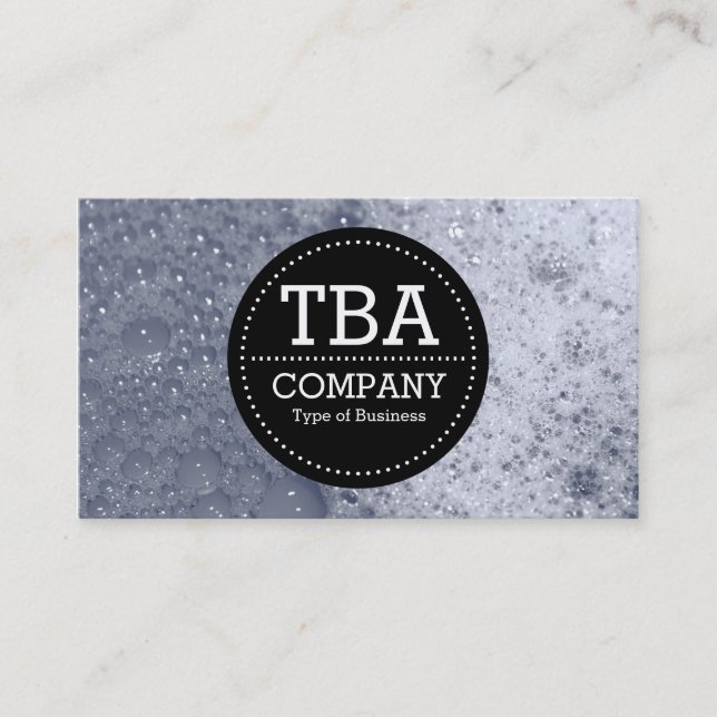 Cartão De Visita Círculo Preto v3 - Bolhas de Sabão 03 (Frente)