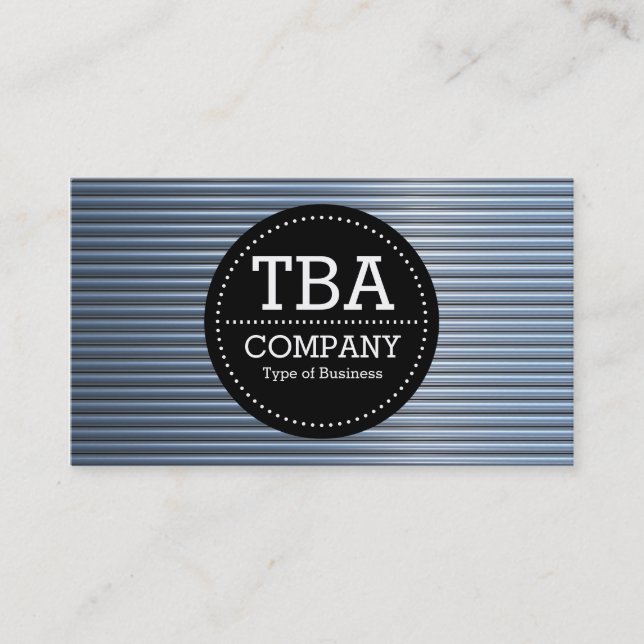 Cartão De Visita Círculo Preto v3 - Tubos de Cromo (Frente)